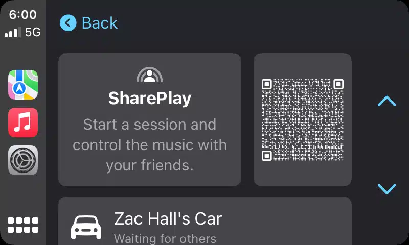 CarPlay in iOS 17 SharePlay