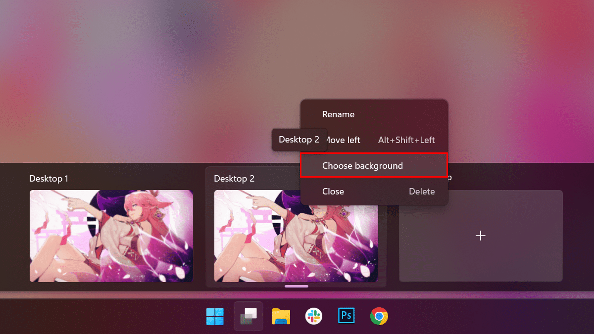 How to change Virtual Desktop wallpaper in Windows 11 3