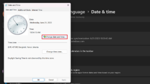How to change date and time in Windows 11