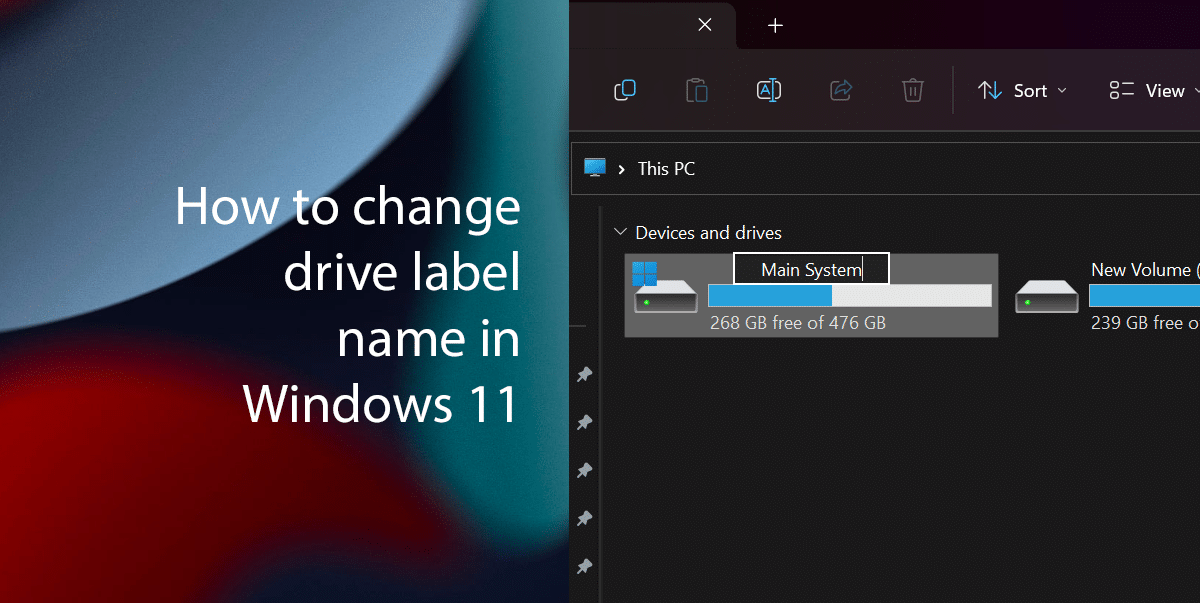 How to change drive label name in Windows 11 featured