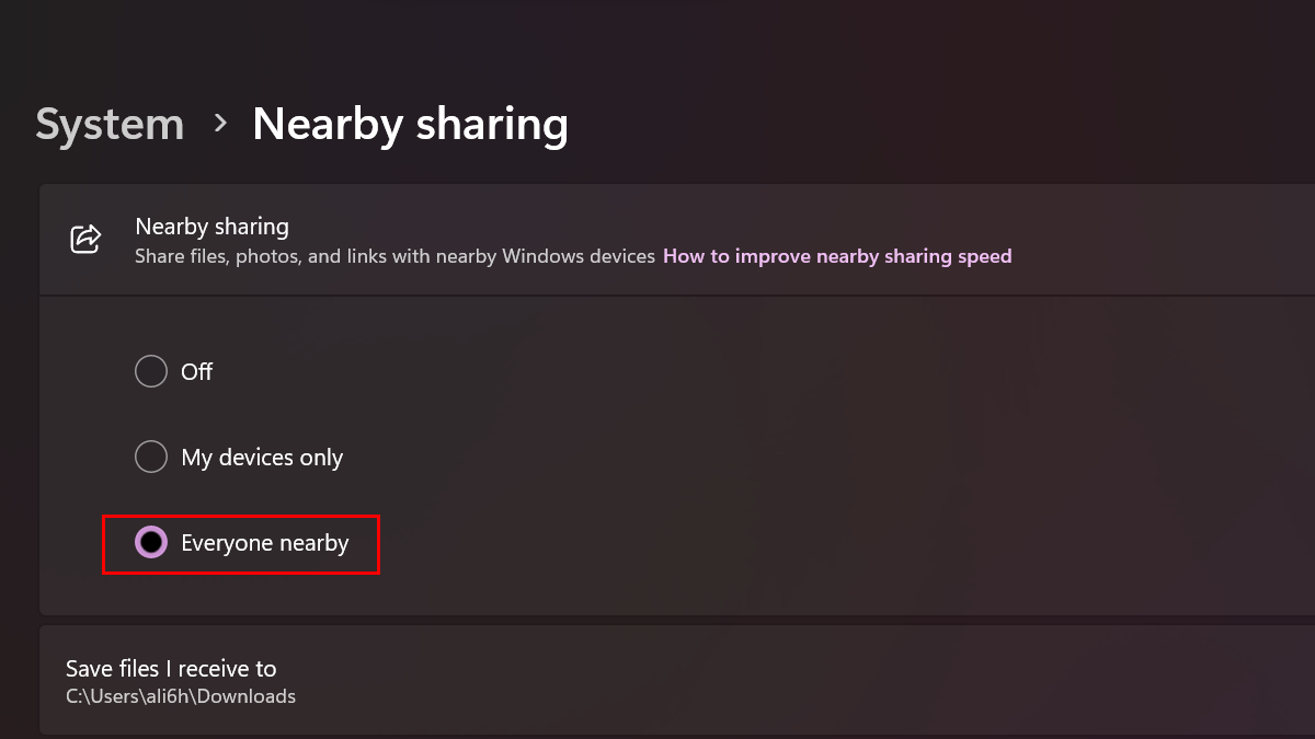 How to enable Nearby Sharing in Windows 11 2