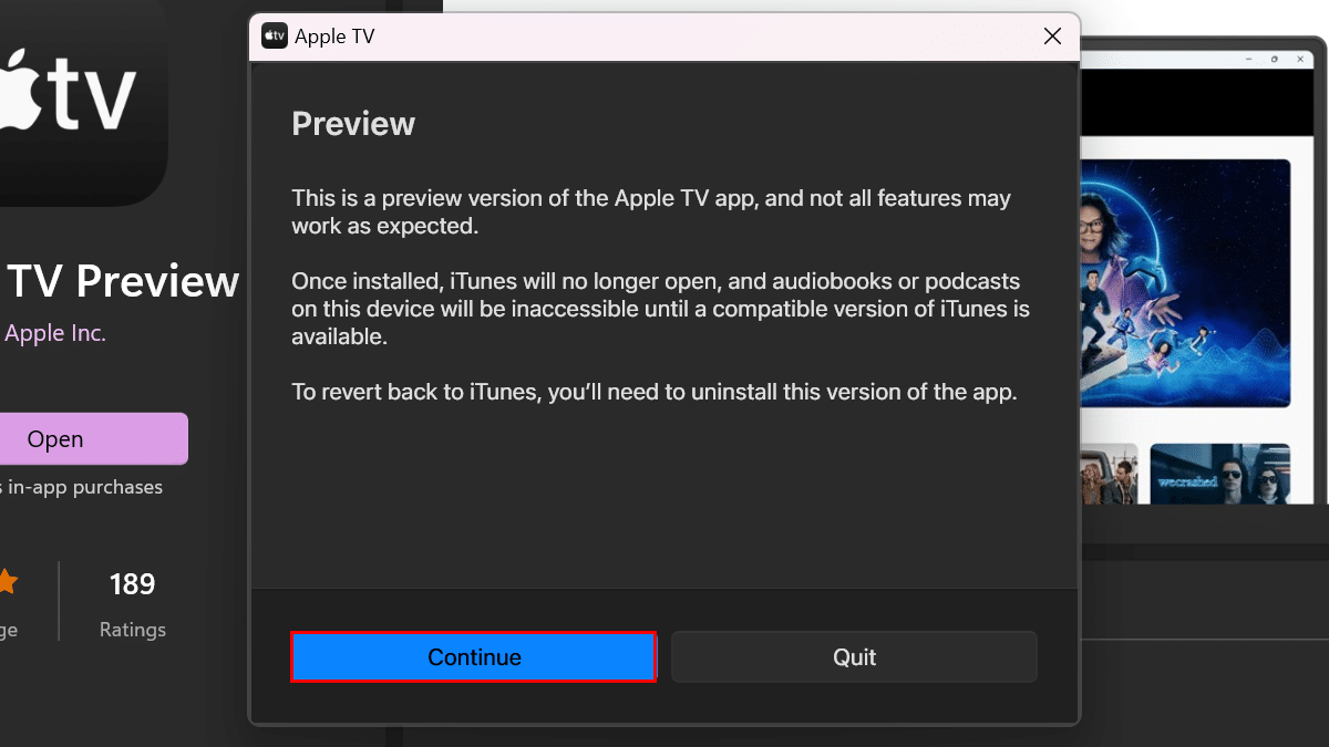 How to install Apple TV (official) app in Windows 11 3