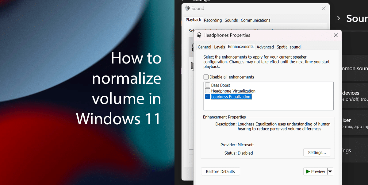 How to normalize volume in Windows 11 featured