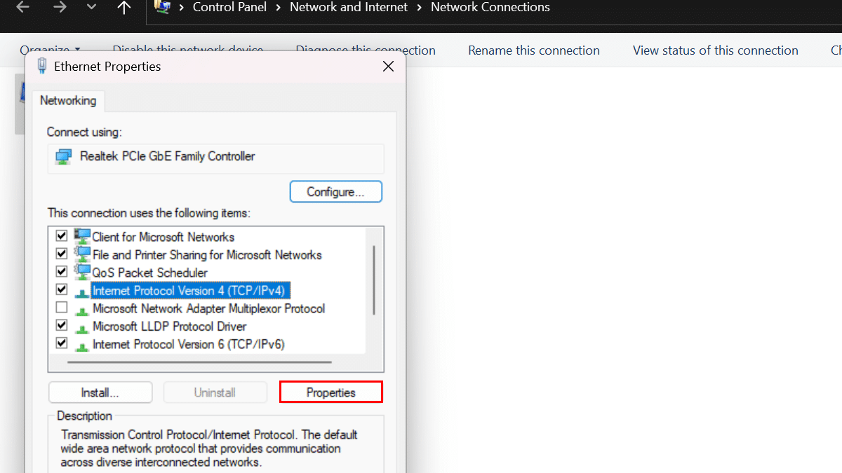 How to remove static IP address in Windows 11 8