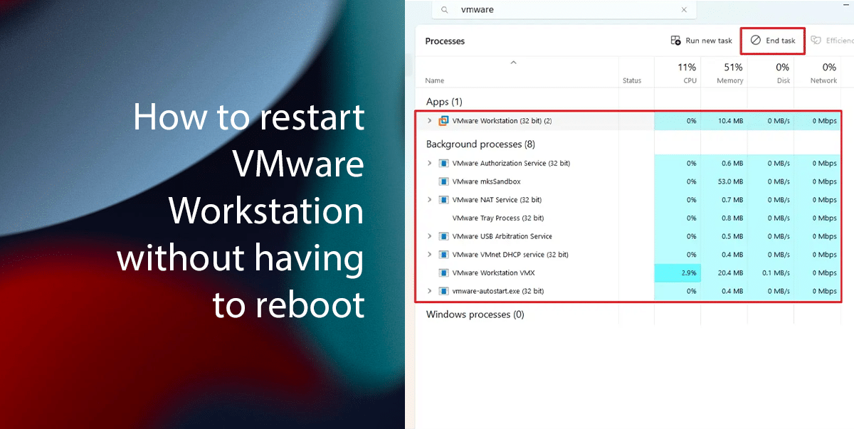 How to restart VMware Workstation without having to reboot Windows 11 featured