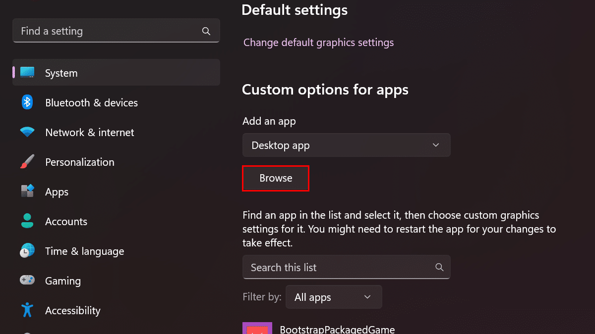 How to set default GPU for apps in Windows 11 4