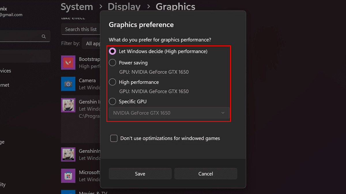How to set default GPU for apps in Windows 11 5