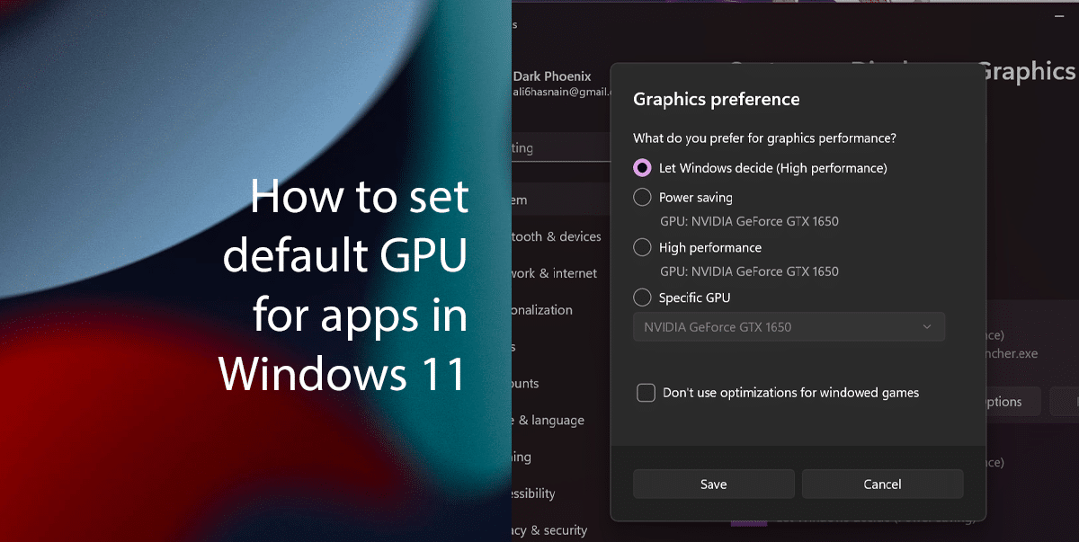 How to set default GPU for apps in Windows 11 featured