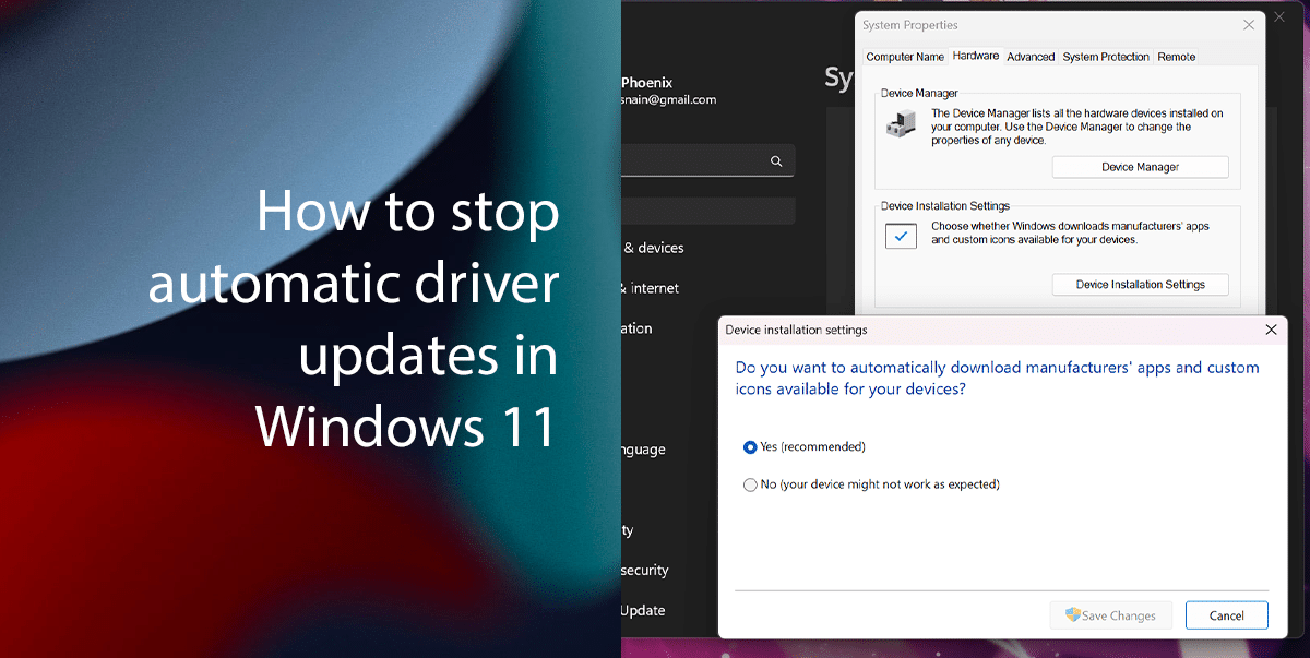 How to stop automatic driver updates in Windows 11 featured