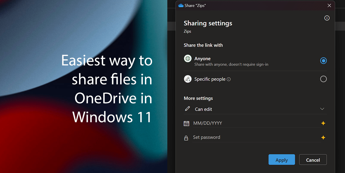 Easiest way to share files in OneDrive in Windows 11 featured