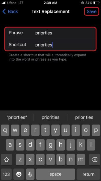 How to delete words from predictive text on iPhone