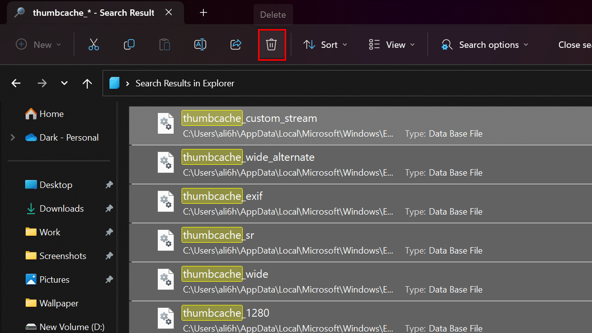 How to easily clear thumbnail cache in Windows 11 13