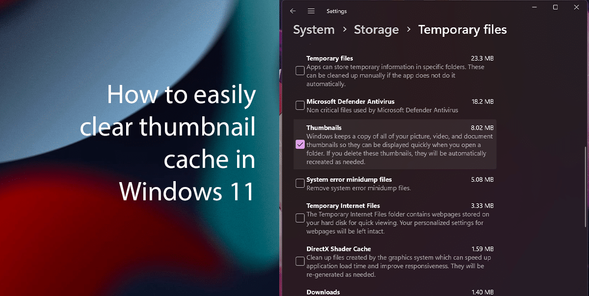 How to easily clear thumbnail cache in Windows 11 featured