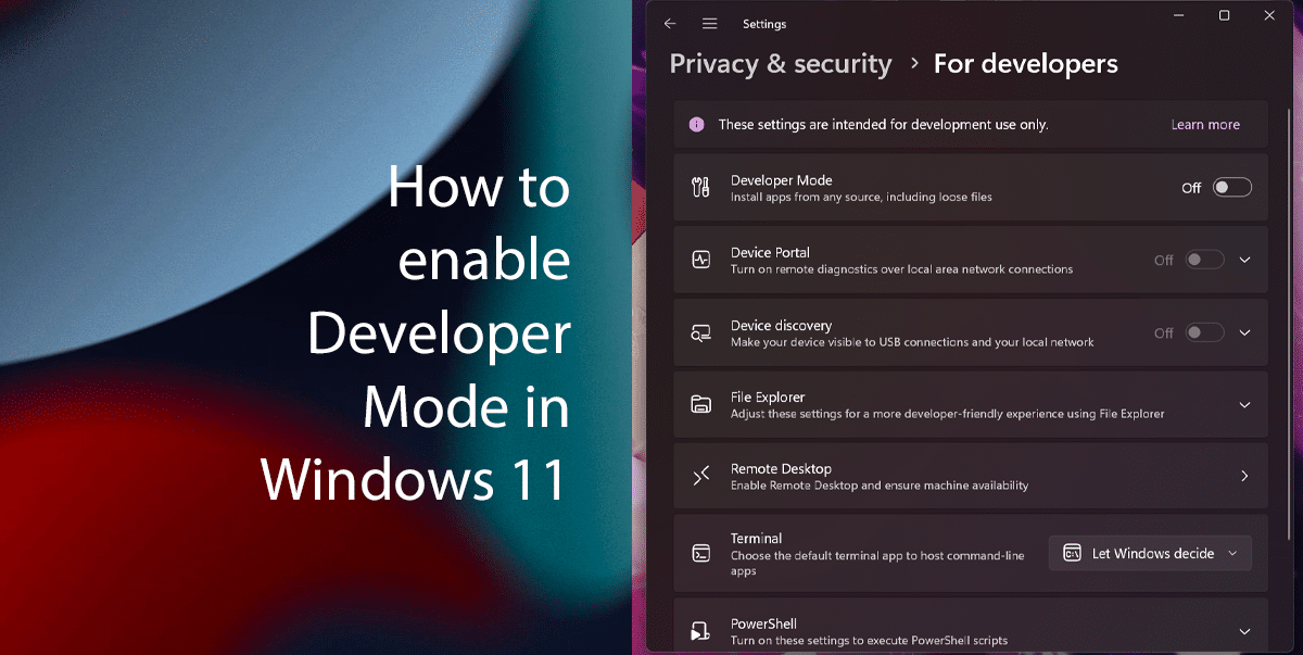 How to enable Developer Mode in Windows 11 featured