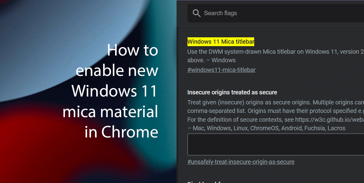 How to enable new Windows 11 mica material on Chrome featured