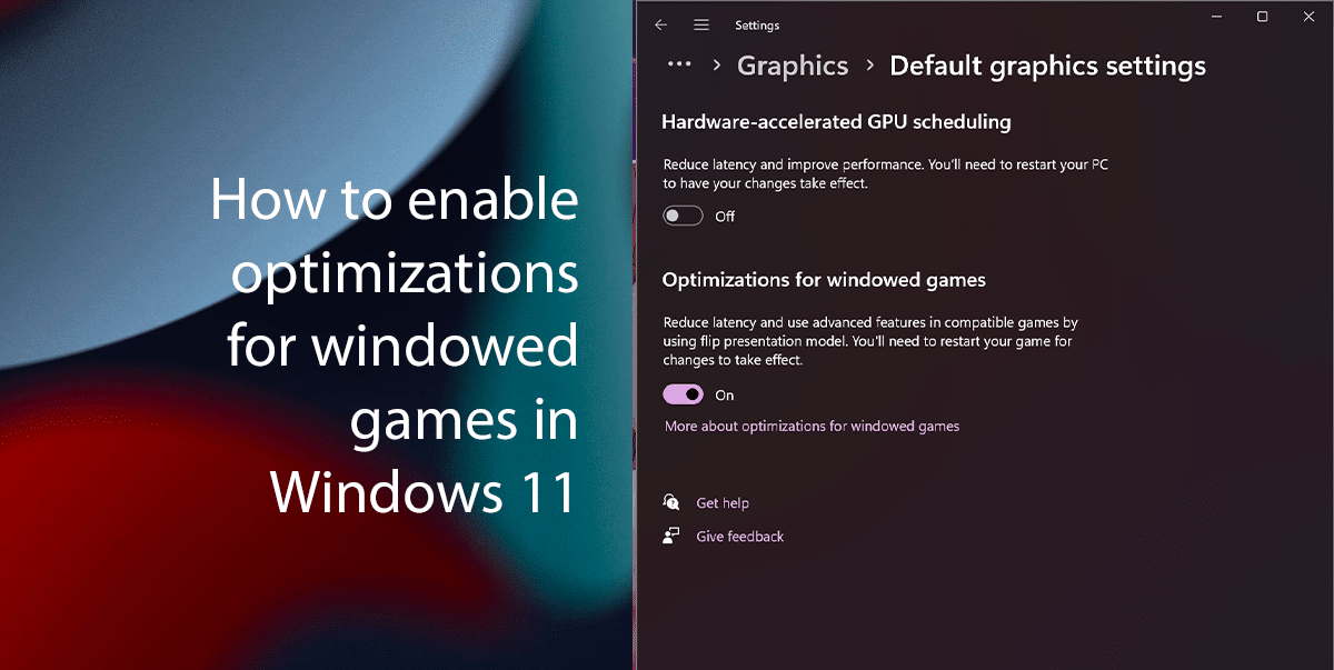 How to enable optimizations for windowed games in Windows 11 featured