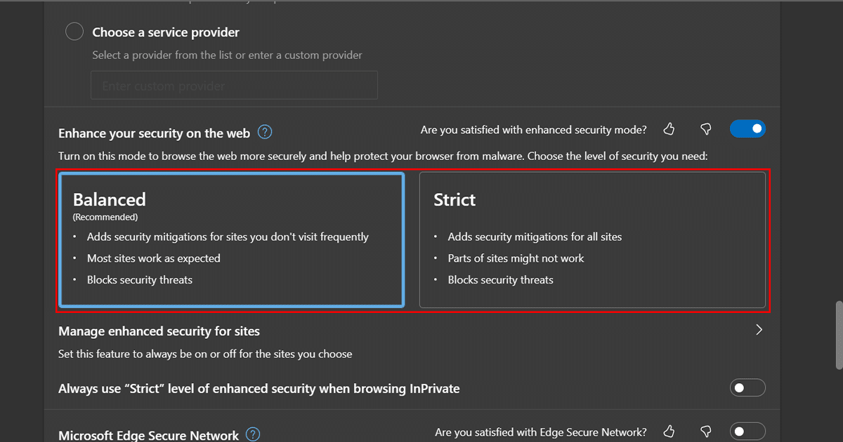 How to enable security mitigations in Microsoft Edge in Windows 11 4
