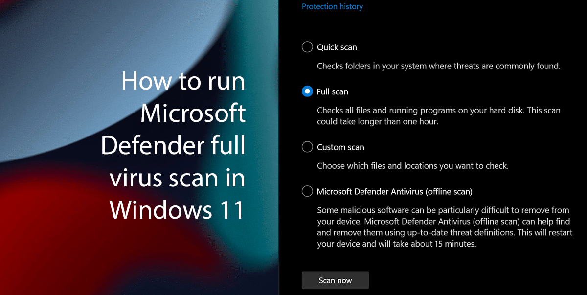 How to run Microsoft Defender full virus scan in Windows 11 featured
