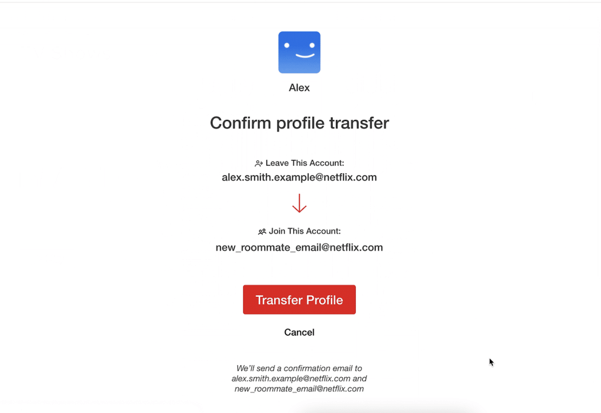 Netflix Profile Transfer