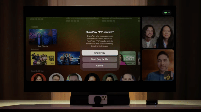 tvOs 17 - FaceTime - Apple TV 4K