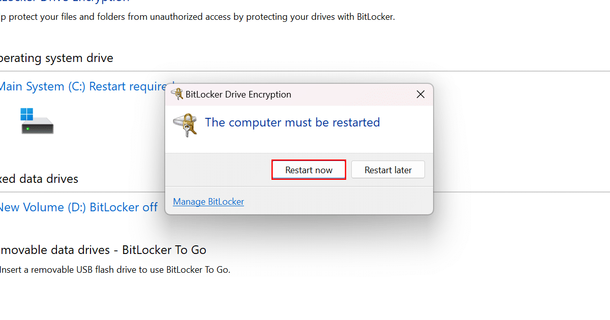 Easiest way to enable BitLocker in Windows 11 6