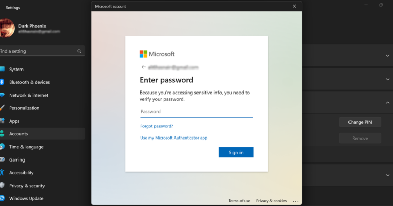 How to change PIN password in Windows 11