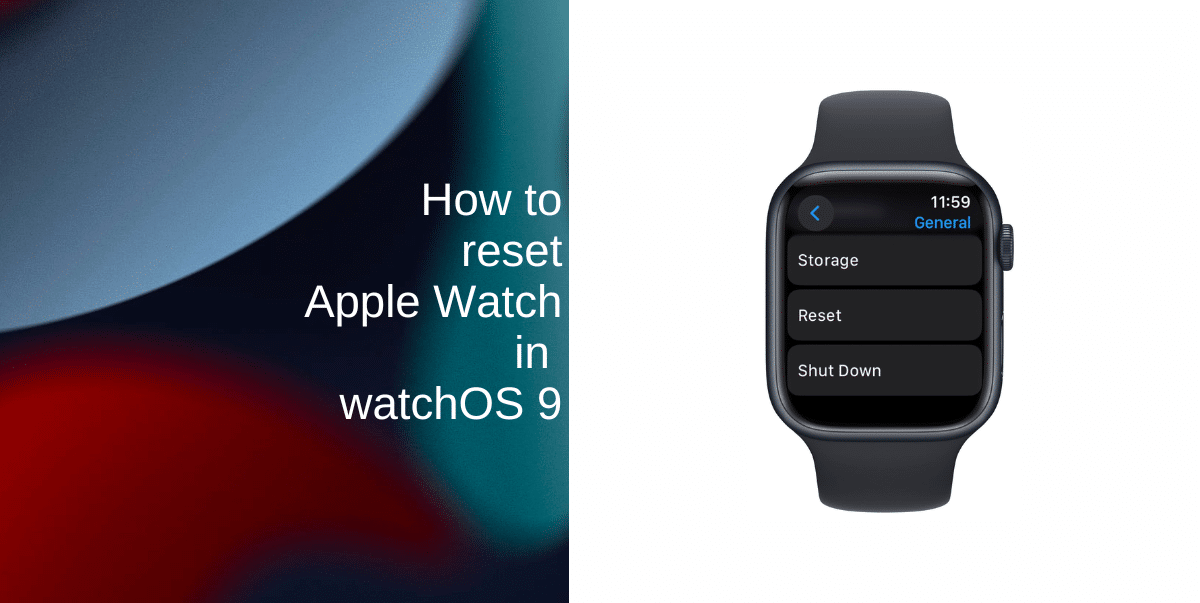 reset apple watch watchOS 9