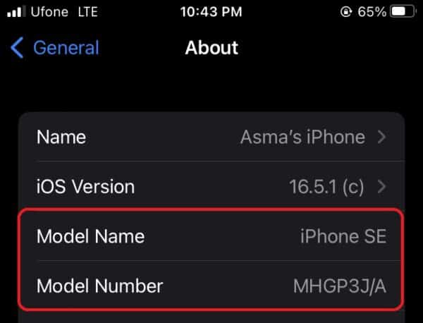 How to identify your iPhone model and model number