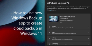 How to use new Windows Backup app to create cloud backup in Windows 11 featured