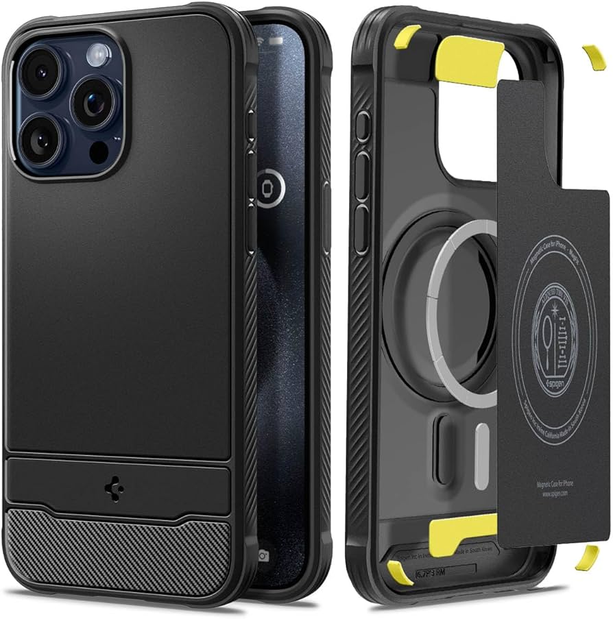 Spigen Magnetic Rugged Armor MagFit Designed for iPhone 15 Pro Max
