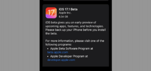 iOS 17.1 Beta 1