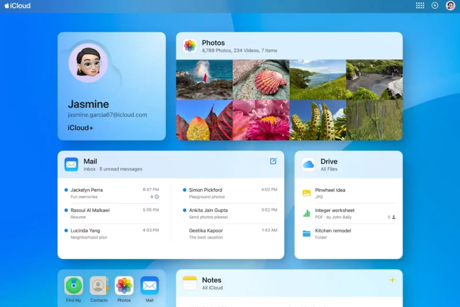 iCloud.com updates with new iOS 17 and macOS Sonoma features