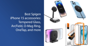 Best Spigen iPhone 15 accessories_ Tempered Glass, ArcField, O-Mag Ring, OneTap, and more featured