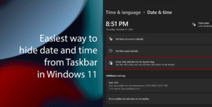 Easiest way to hide date and time from Taskbar in Windows 11 featured