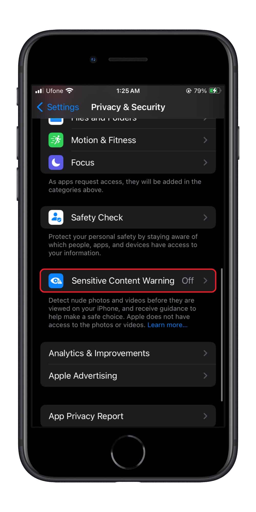 How to enable Sensitive Content Warnings in iOS 17
