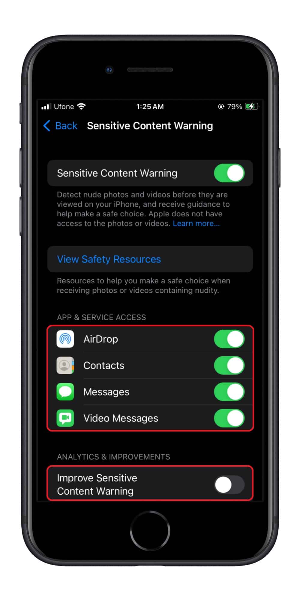 How to enable Sensitive Content Warnings in iOS 17