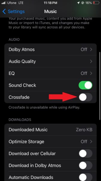How to enable crossfade transitions in Apple Music on iOS 17