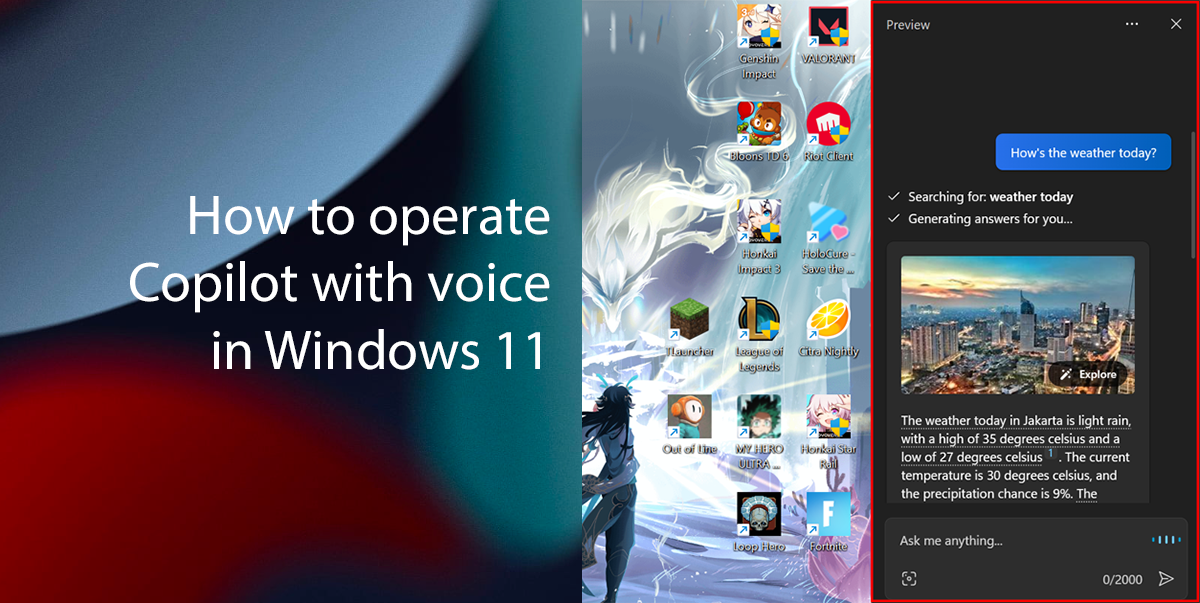 How to operate Copilot with voice in Windows 11 featured