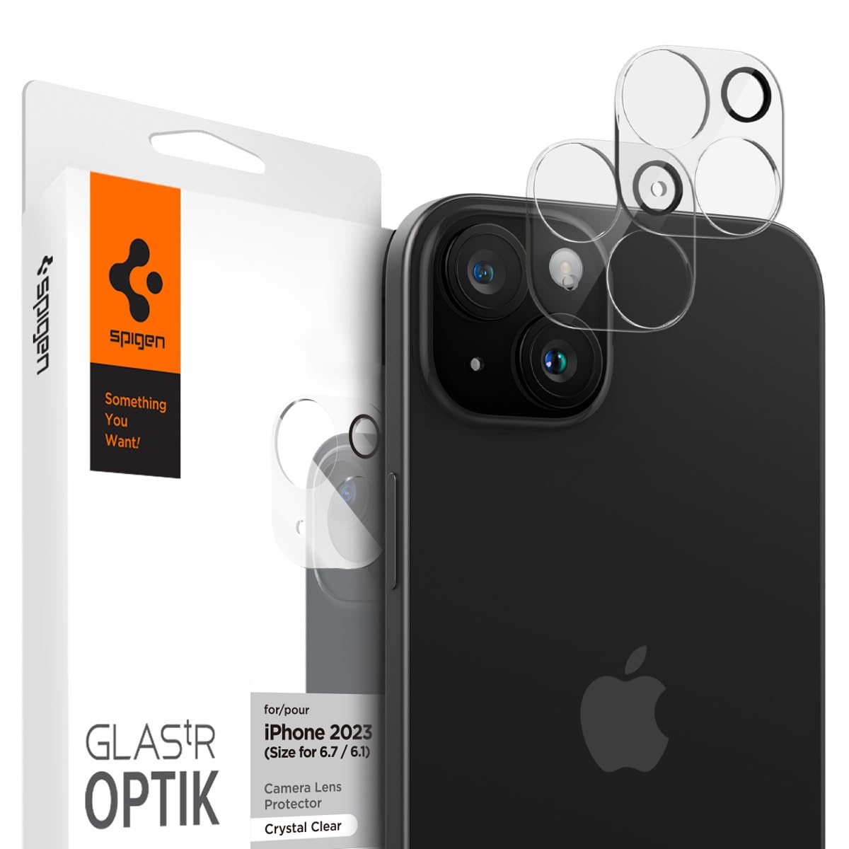Spigen Camera Lens Screen Protector [GlasTR Optik] Designed for iPhone 15 Plus-iPhone 15 [Case Friendly] - Clear [2 Pack]