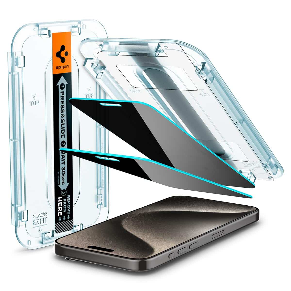 Tempered Glass Screen Protector [GlasTR EZ FIT] Designed for iPhone 15