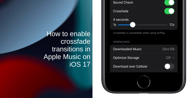 enable crossfade apple music