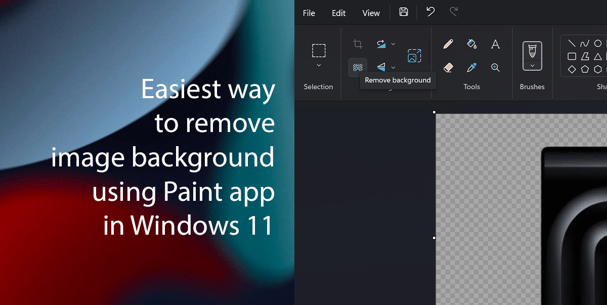 Easiest way to remove image background using Paint app in Windows 11