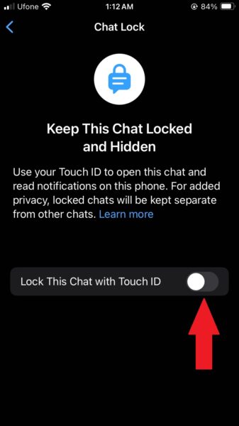 How to lock individual WhatsApp chats on iPhone