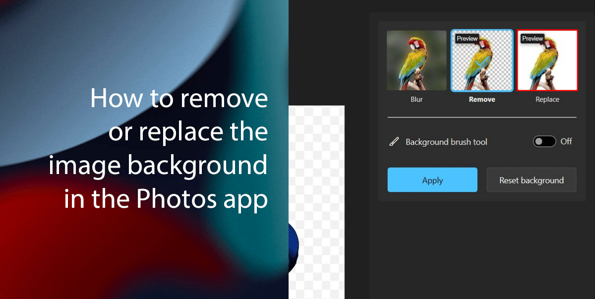 How to remove or replace the image background in the Photos app featured