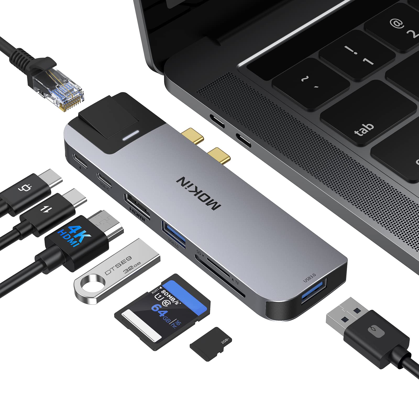 USB C multiport adapter hub Mac dongle for MacBook Air