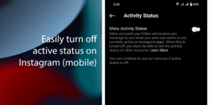 Turn off active status on Instagram