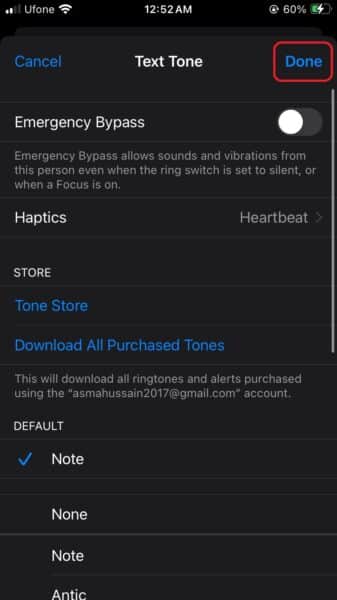 How to set custom vibrations for contacts on iPhone