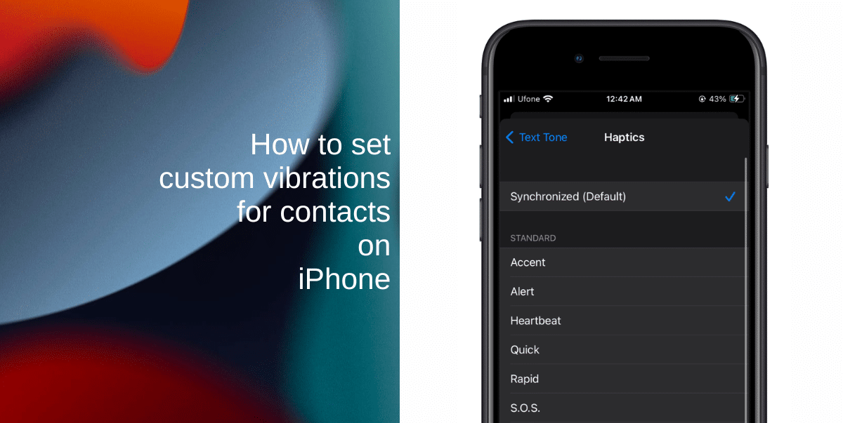 How to set custom vibrations for contacts on iPhone