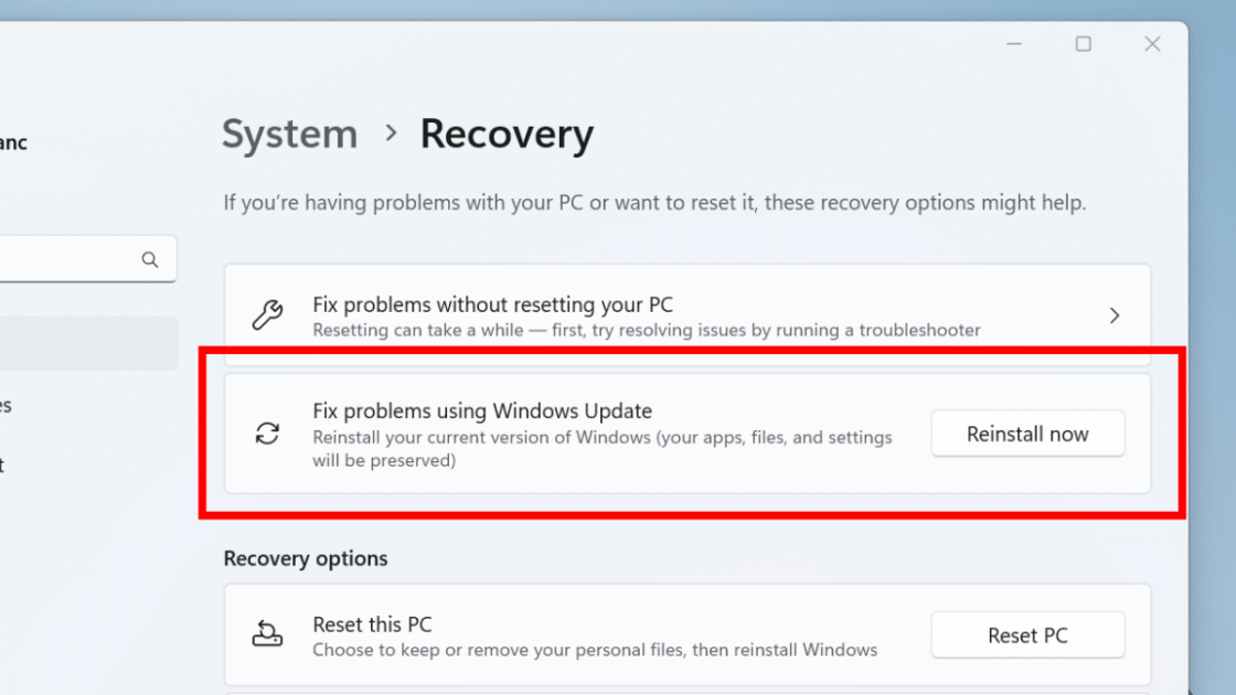 Windows 11 Quick Reinstallation e1703051965873