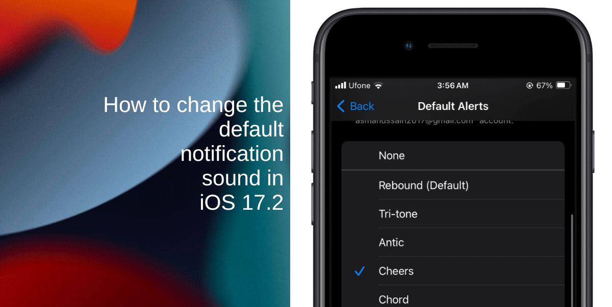 How to change the default notification sound in iOS 17.2